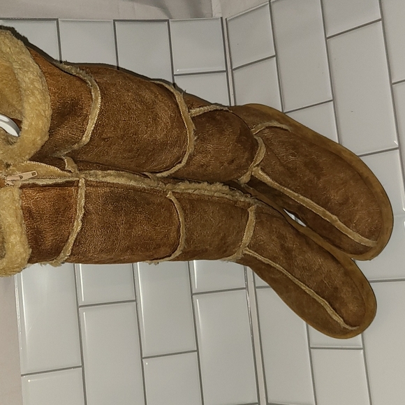 Tall brown suede Espace boots size 7.5 - Picture 2 of 9